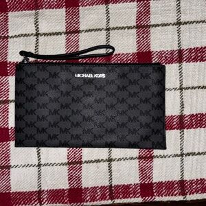 Michael Kors Black Logo Wristlet